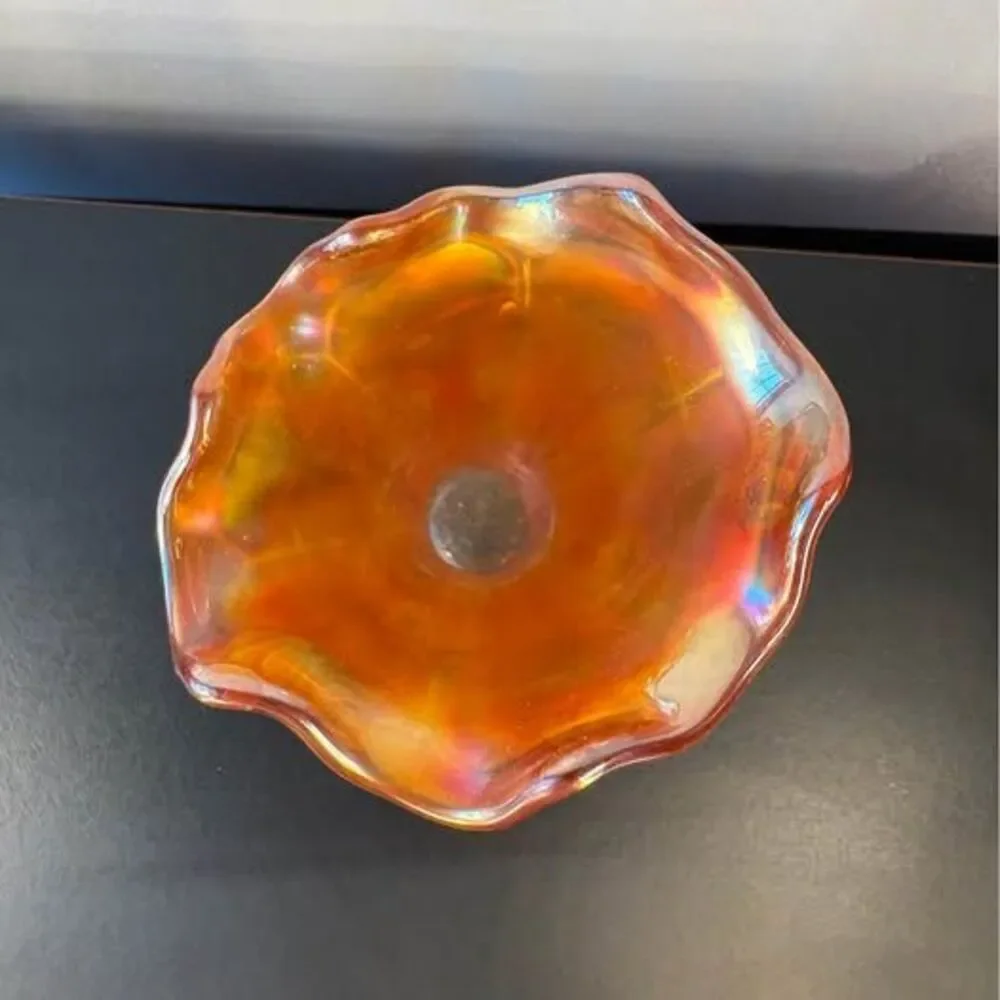 Antique Imperial Marigold Carnival Glass Vase
